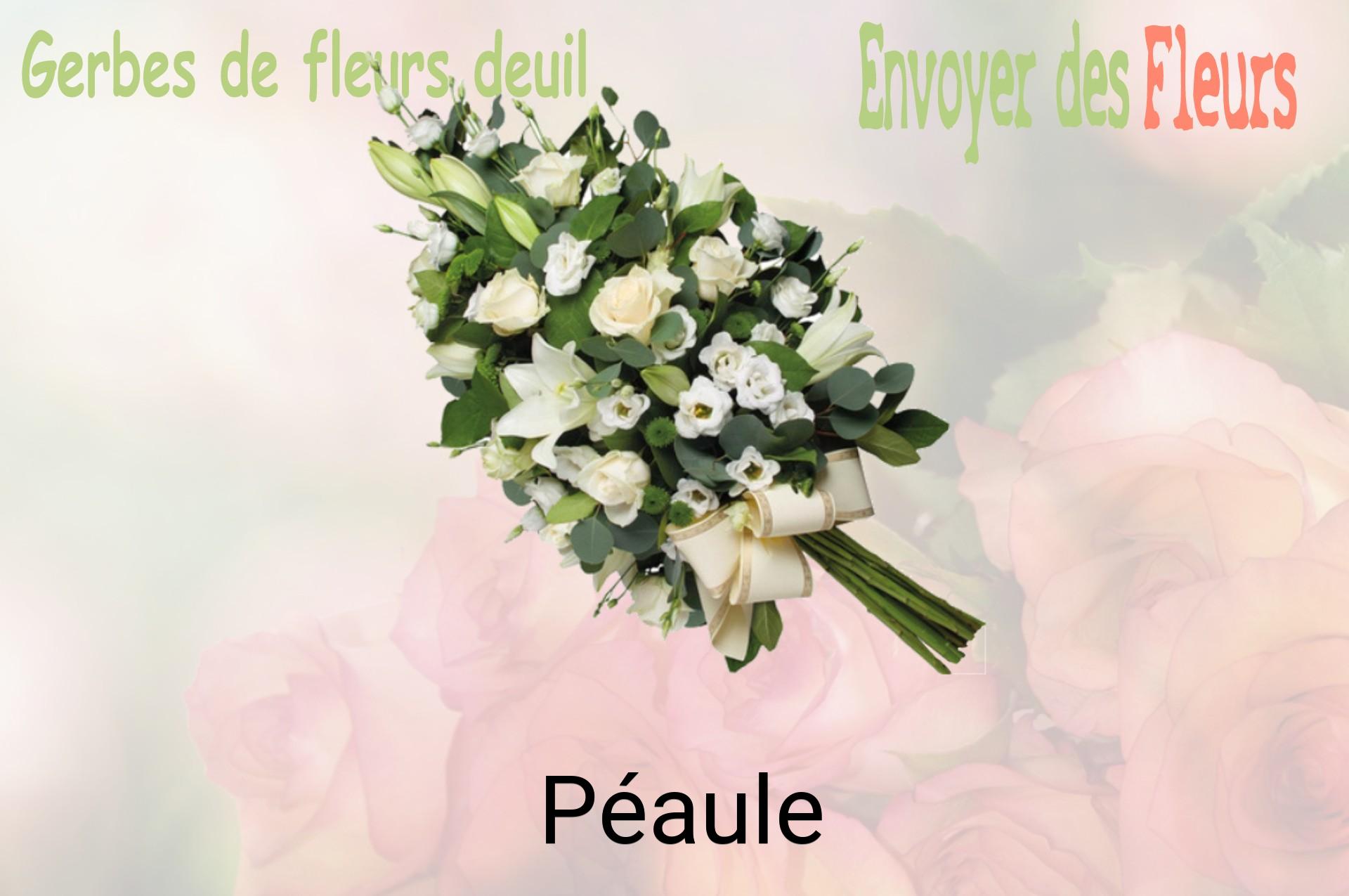 Gerbe de fleurs de deuil livrée à Péaule